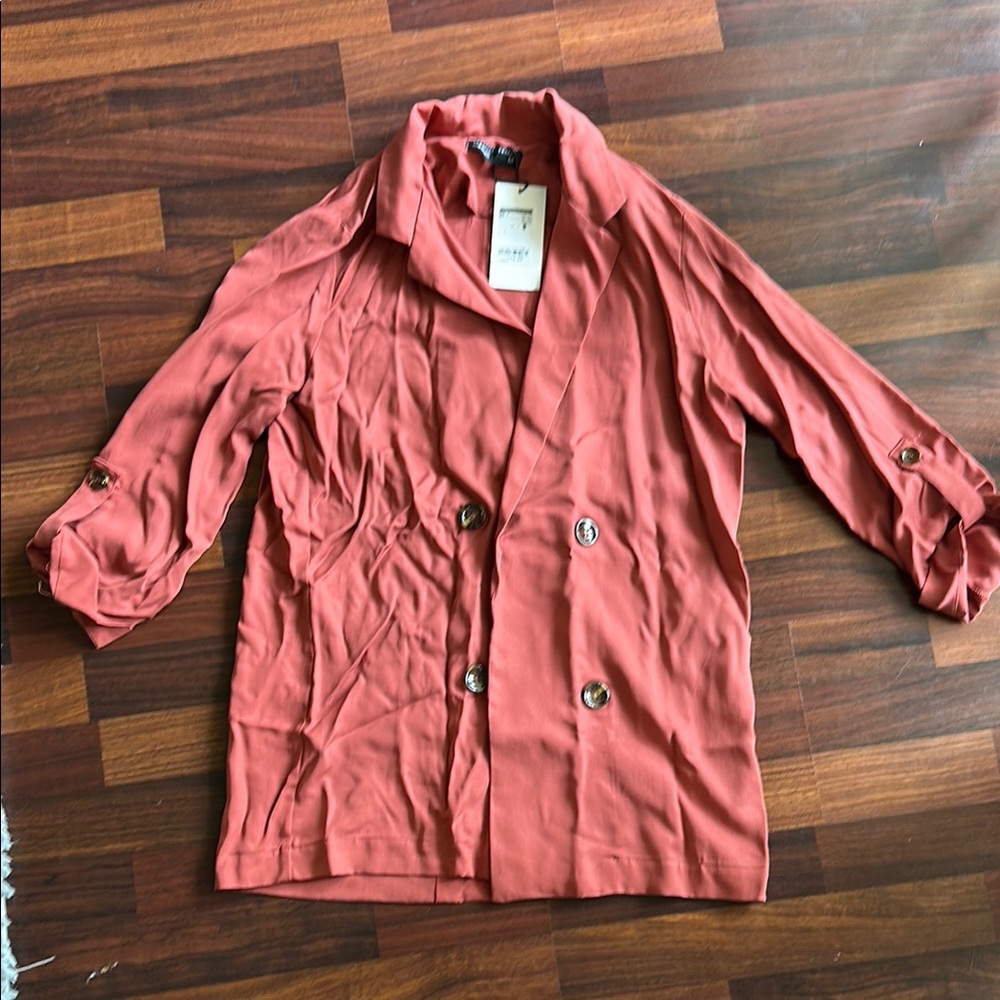 Women's Coral Double-Breasted Jacket